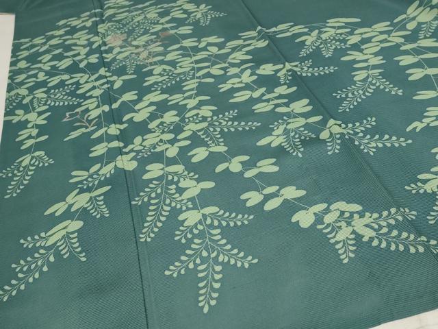 平和屋着物＊夏物 訪問着 絽 草花文 銀糸 正絹 逸品 AABB5918st