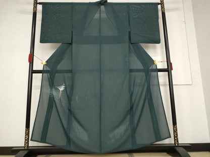 平和屋着物＊夏物 色留訪問着 絽 鳥 正絹 逸品 AABB5919st