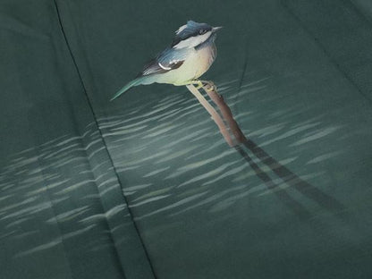 平和屋着物＊夏物 色留訪問着 絽 鳥 正絹 逸品 AABB5919st