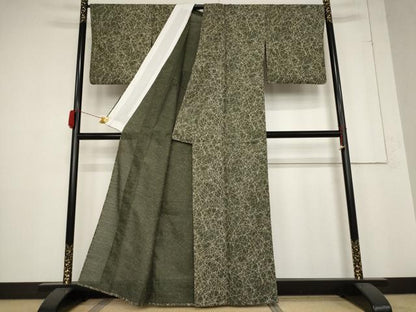 平和屋着物＊夏物 小紋 絽 霞文 正絹 逸品 AABB5920st
