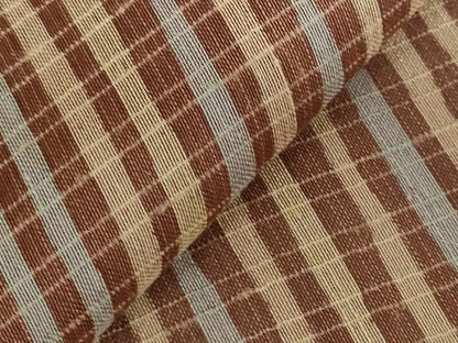平和屋着物＊夏物　紗紬　縞　ロング丈　正絹　逸品　AABB5924st
