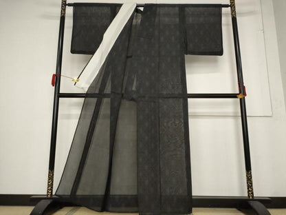 平和屋着物＊夏物 本場大島紬 夏大島 花菱文 正絹 逸品 AABB5926st