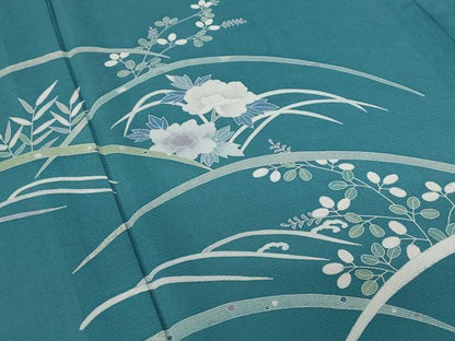 平和屋着物＊夏物　訪問着　絽　芝花文　ロング丈　正絹　逸品　未使用　AABB5927st