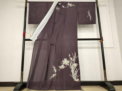 平和屋着物＊夏物 訪問着 絽 草花文 金彩 正絹 逸品 AABB5928st