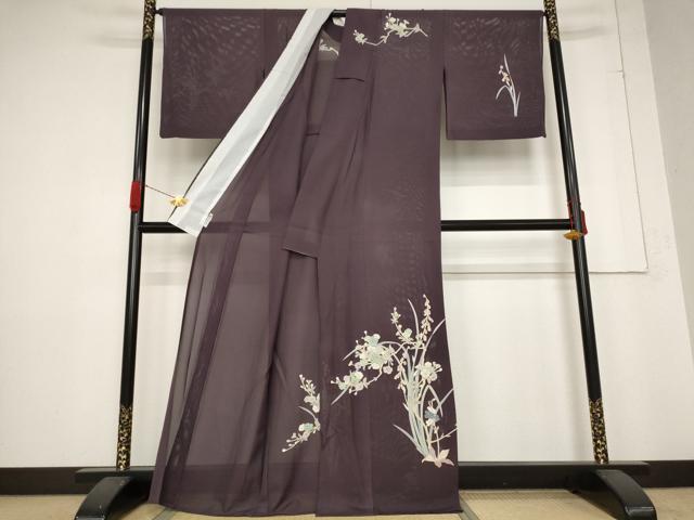 平和屋着物＊夏物 訪問着 絽 草花文 金彩 正絹 逸品 AABB5928st