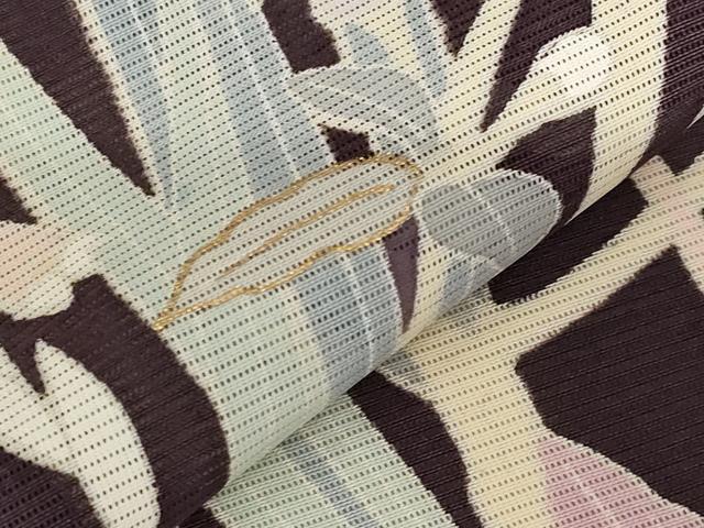 平和屋着物＊夏物 訪問着 絽 草花文 金彩 正絹 逸品 AABB5928st