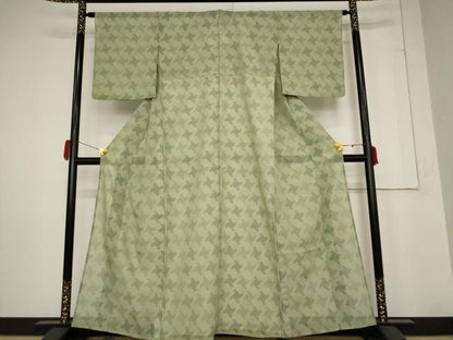 平和屋着物＊夏物 紗紬 抽象文様 正絹 逸品 AABB5930st