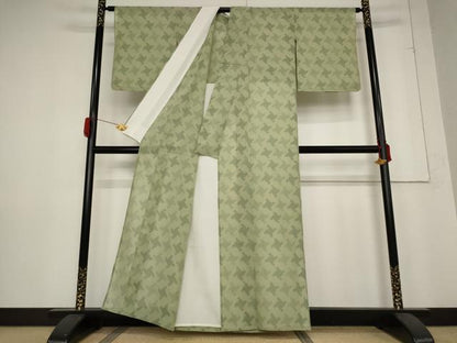 平和屋着物＊夏物 紗紬 抽象文様 正絹 逸品 AABB5930st