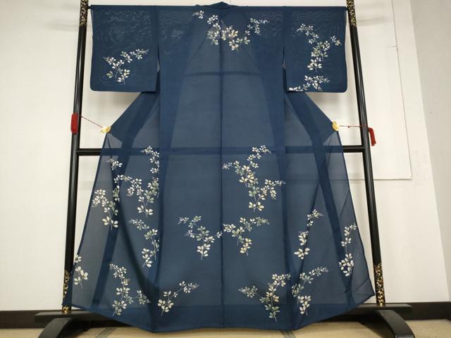 平和屋着物＊夏物 訪問着 絽 草花文 正絹 逸品 AABB5931st