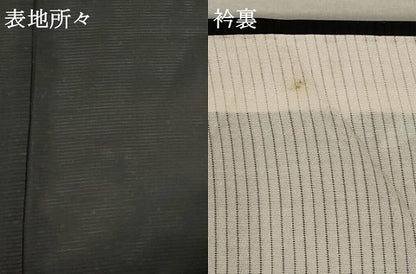 平和屋着物＊夏物 アンティーク 大正ロマン 黒留袖 絽 扇面草花文 両褄 正絹 逸品 AABB5933st