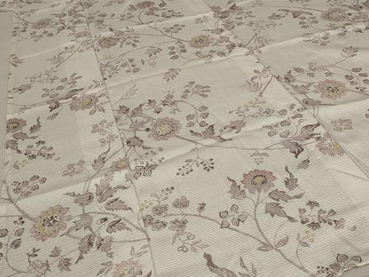 平和屋着物＊夏物　小紋　絽　型染め　更紗花文　正絹　逸品　未使用　AABB5935st