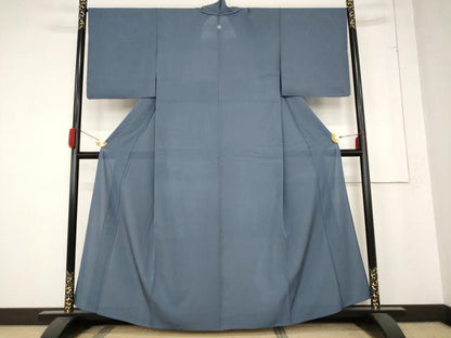 平和屋着物＊夏物 色無地 絽 紺鼠色 正絹 逸品 未使用 AABB5943st