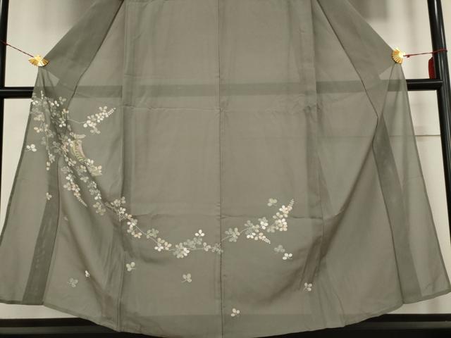 平和屋着物＊夏物 訪問着 絽 枝葉文 正絹 逸品 AABB5947st