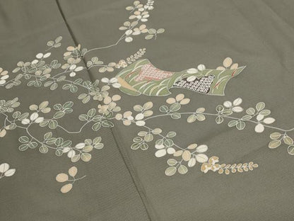 平和屋着物＊夏物 訪問着 絽 枝葉文 正絹 逸品 AABB5947st