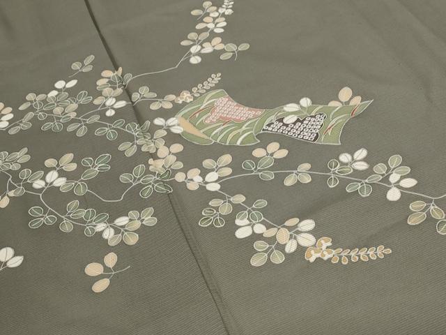 平和屋着物＊夏物 訪問着 絽 枝葉文 正絹 逸品 AABB5947st