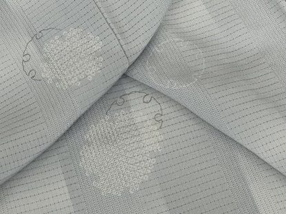 平和屋着物＊夏物 小紋 絽 雪輪文様 暈し染め 正絹 逸品 AABB5948st