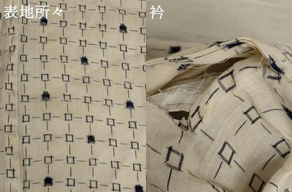 平和屋着物＊夏物 紗紬 格子 正絹 逸品 AABB5949st