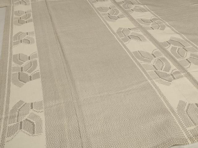 平和屋着物＊夏物 本場大島紬 夏大島 白大島 花間道 正絹 逸品 AABB5953st