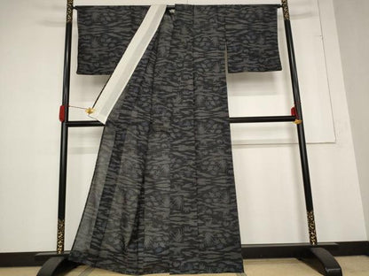 平和屋着物＊夏物 本場大島紬 夏大島 9マルキ 風景文 正絹 逸品 AABB5954st