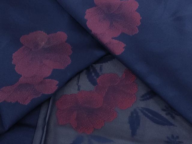 平和屋着物＊夏物 小紋 紗 草花文 正絹 逸品 AABB5955st