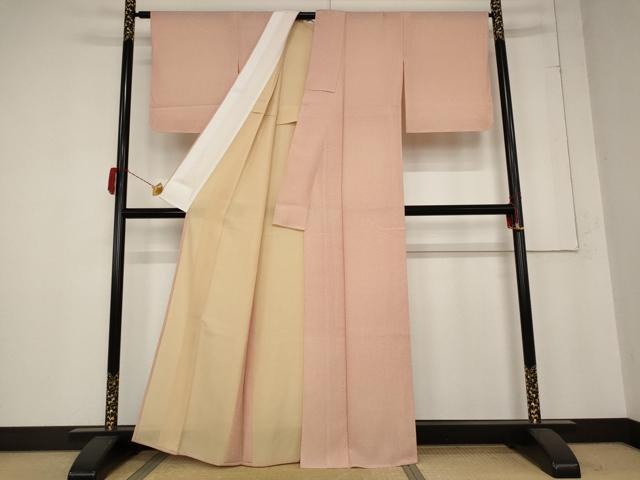 平和屋着物＊夏物 江戸小紋 絽 南天文 反端付き 正絹 逸品 未使用 AABB5956st