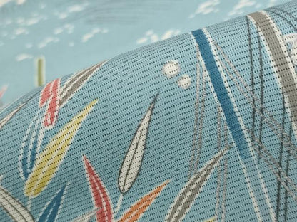 平和屋着物＊夏物　小紋　絽　流水草花文　三越扱い　正絹　逸品　AABB5959st