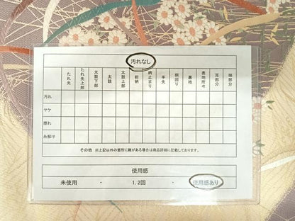 平和屋着物◎六通柄袋帯　唐織　花里散策　金糸　正絹　逸品　AABB5972yx