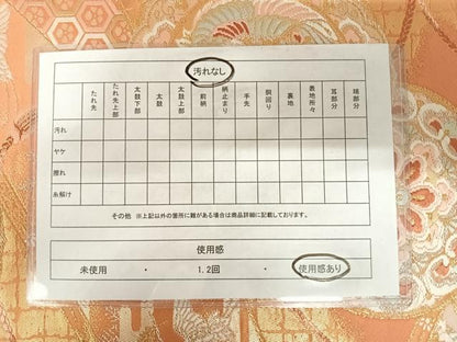 平和屋着物◎六通柄袋帯　唐織　鏡裏王朝文　金銀糸　正絹　逸品　AABB5991yx