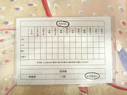 平和屋着物◎六通柄袋帯　唐織　孔雀文　金銀糸　正絹　逸品　AABB6037yx