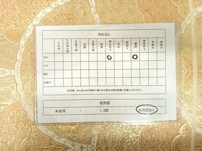 平和屋着物◎六通柄袋帯　花蝶青海波　金糸　正絹　逸品　AABB6043yx