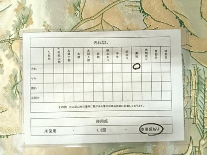 平和屋着物◎六通柄袋帯　唐織　風景文　金糸　正絹　逸品　AABB6077yx