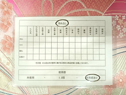 平和屋着物◎六通柄袋帯　唐織　孔雀花文　金銀糸　正絹　逸品　AABB6085yx