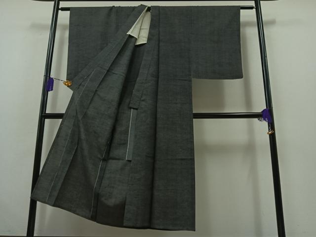 平和屋着物▽男性 紬 単衣 縞 正絹 逸品 AABB6202jh