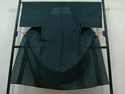 平和屋着物▽男性 紬 単衣 百入茶色 正絹 逸品 AABB6204jh