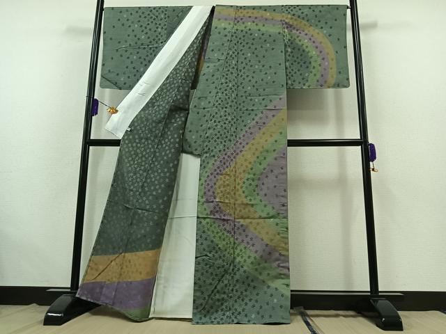 平和屋着物▽訪問着 単衣 愛 文字文 AABB6208jh