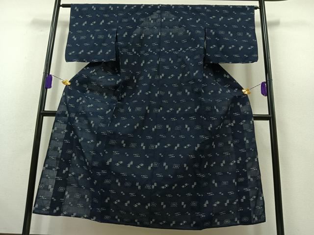 平和屋着物▽本場琉球絣 綿琉球 単衣 綿 逸品 AABB6209jh