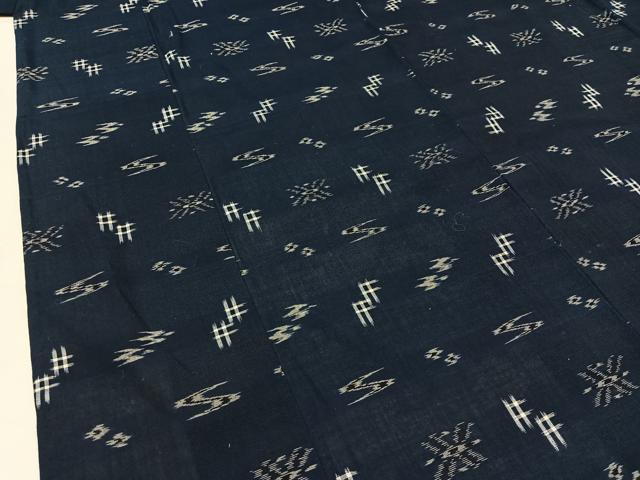 平和屋着物▽本場琉球絣 綿琉球 単衣 綿 逸品 AABB6209jh