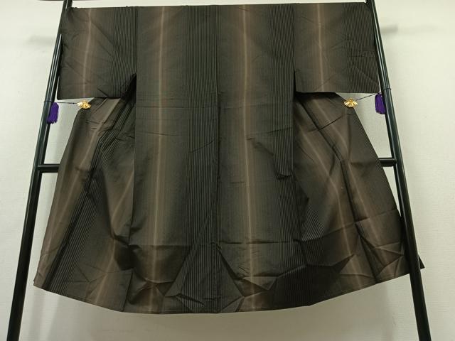 平和屋着物▽男性 本場大島紬 単衣 縞 正絹 逸品 AABB6210jh