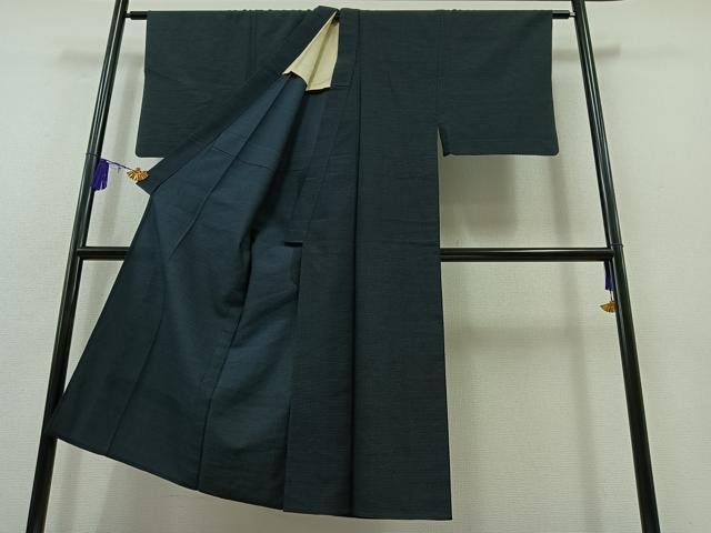 平和屋着物▽男性 紬 単衣 130亀甲 総詰め 正絹 逸品 AABB6211jh