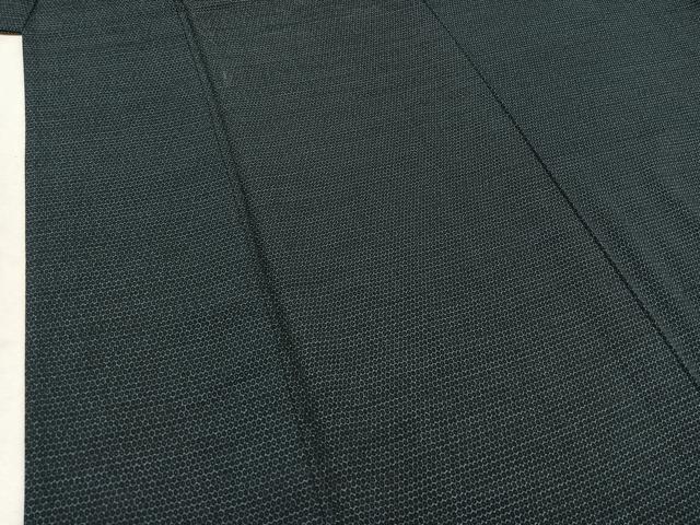 平和屋着物▽男性 紬 単衣 130亀甲 総詰め 正絹 逸品 AABB6211jh