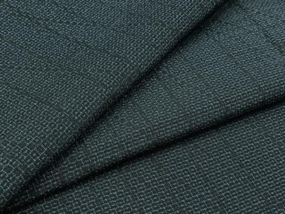 平和屋着物▽本塩沢 単衣 110亀甲 斜縞 正絹 逸品 AABB6212jh