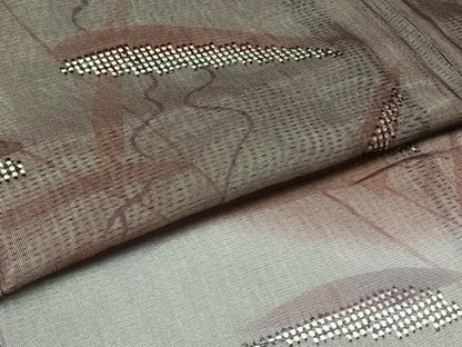 平和屋着物▽訪問着 無双 紗袷 紗×絽 蔦の葉文 正絹 逸品 AABB6216jh