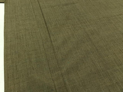 平和屋着物▽男性 紬 単衣 根岸色 正絹 逸品 AABB6223jh