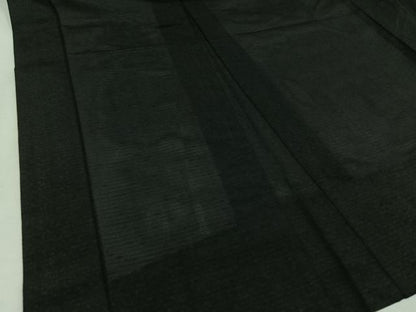 平和屋着物▽男性 羽織 スリーシーズン 春夏秋 塵除け 黒色 正絹 逸品 AABB6225jh