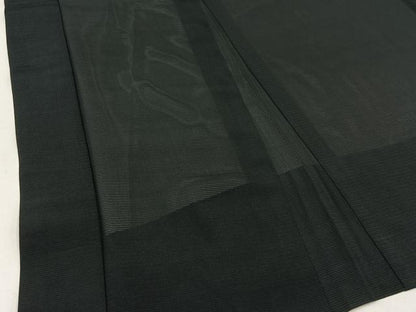 平和屋着物▽男性 羽織 スリーシーズン 春夏秋 塵除け 漆黒色 正絹 逸品 AABB6228jh