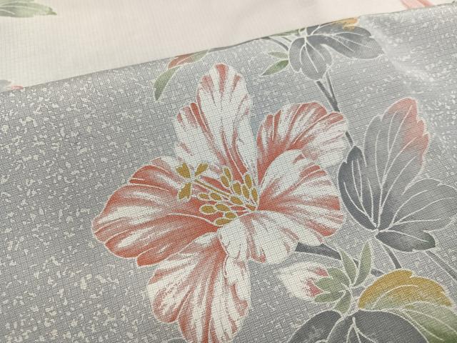 平和屋着物●本場大島紬 訪問着 友禅 枝花文 暈し染め ロング丈 正絹 逸品 AABB6241ph