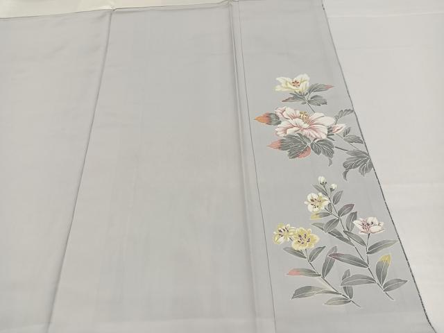 平和屋着物●本場大島紬 訪問着 友禅 枝花文 暈し染め ロング丈 正絹 逸品 AABB6241ph