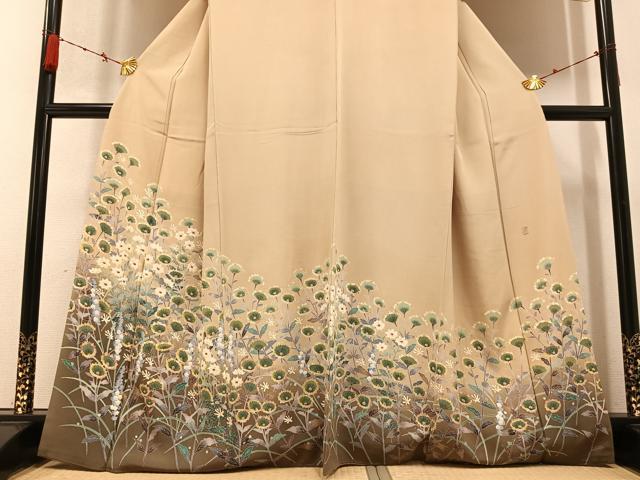 平和屋着物●本加賀友禅作家 庄田和昇 色留袖 枝花文 暈し染め 正絹 逸品 AABB6258ph