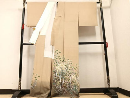 平和屋着物●本加賀友禅作家 庄田和昇 色留袖 枝花文 暈し染め 正絹 逸品 AABB6258ph