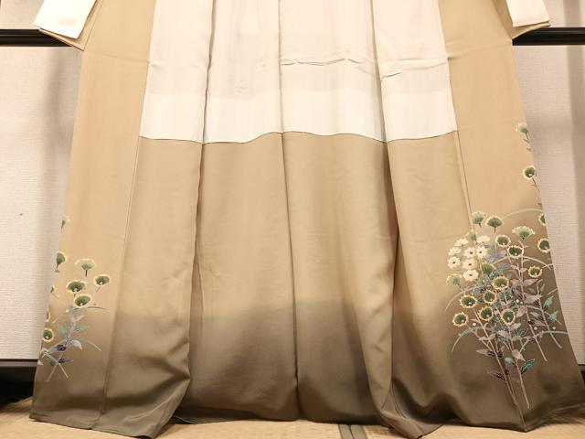平和屋着物●本加賀友禅作家 庄田和昇 色留袖 枝花文 暈し染め 正絹 逸品 AABB6258ph